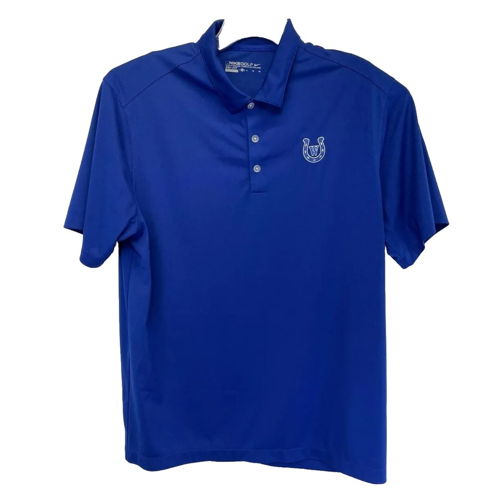 Nike Golf DryFit Mens XL‎  Blue Wyoming Embroidered Polo Shirt NW/OTs (U1)